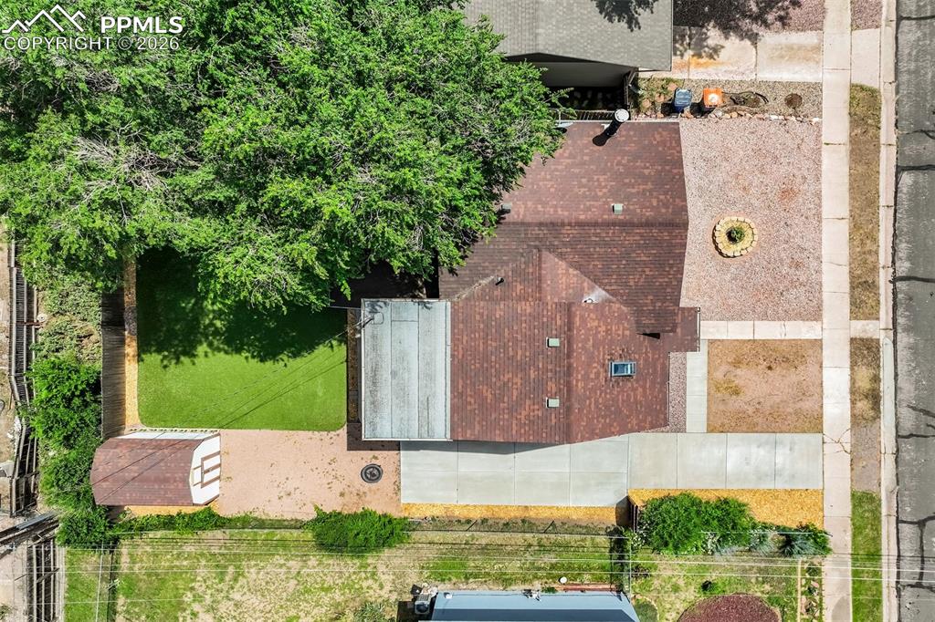 Image 43 of 44: View from above of property