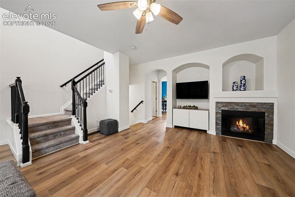 Image 6 of 26: Living Room with Fireplace