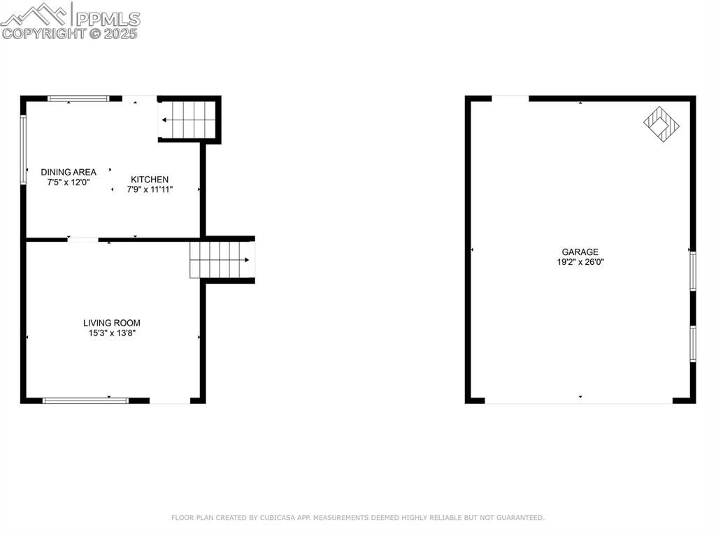 Image 31 of 32: Main Level with attached 2 car garage & workshop