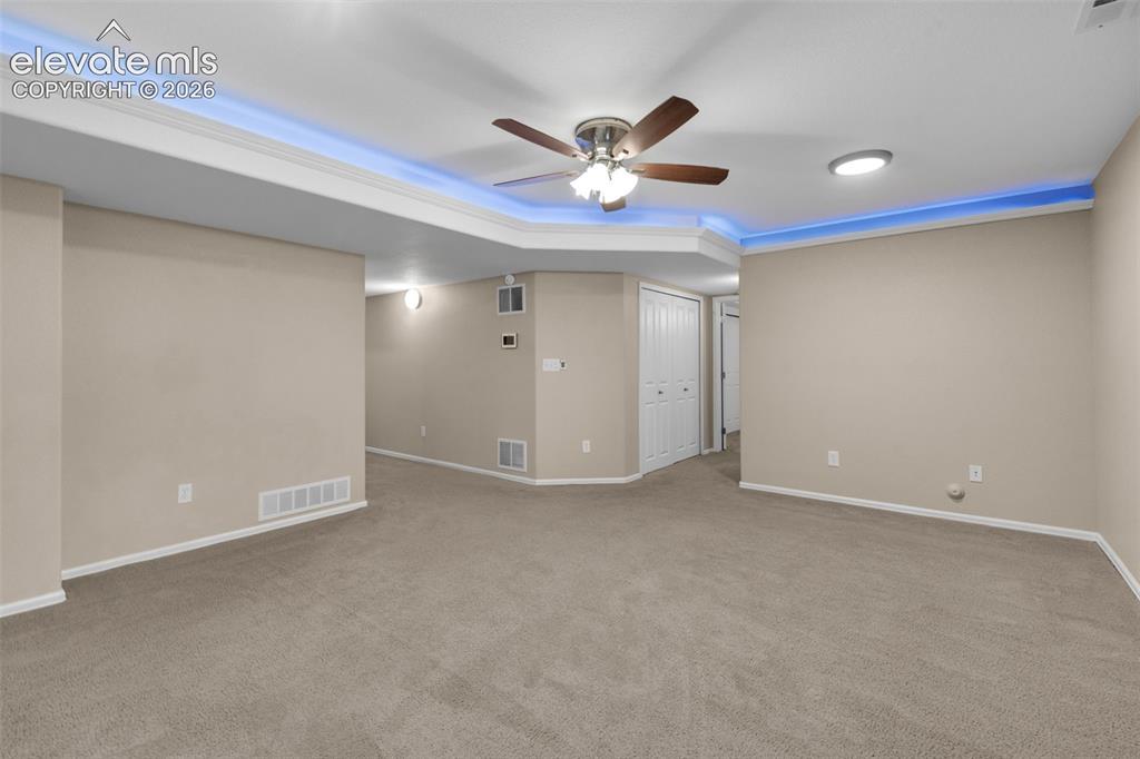 Image 31 of 41: Additional view showing the size and flexibility of the finished basement l