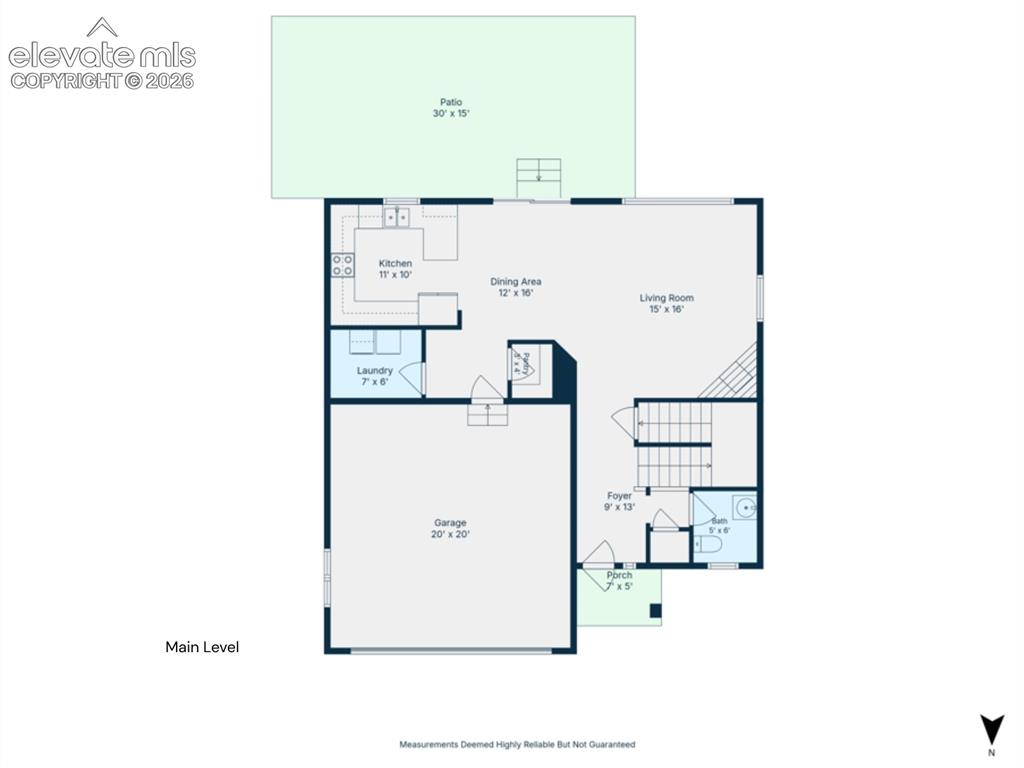Image 39 of 41: Main-Level Floor Plan