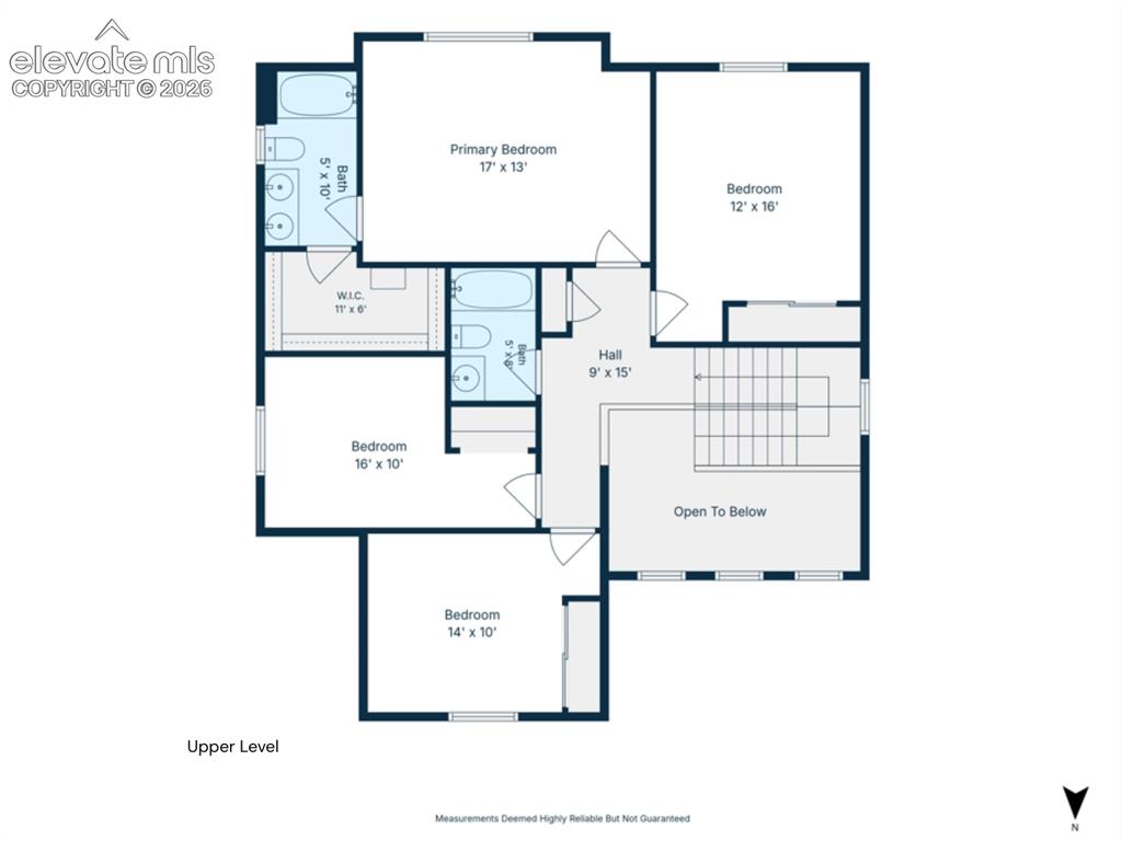 Image 40 of 41: Upper-level Floor Plan