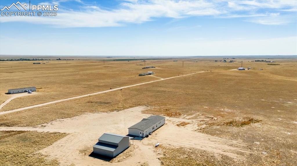 Image 40 of 40: Aerial view of sparsely populated area