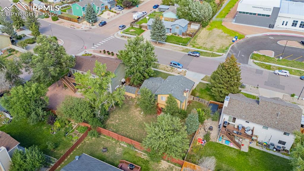 Image 31 of 37: Aerial perspective of suburban area