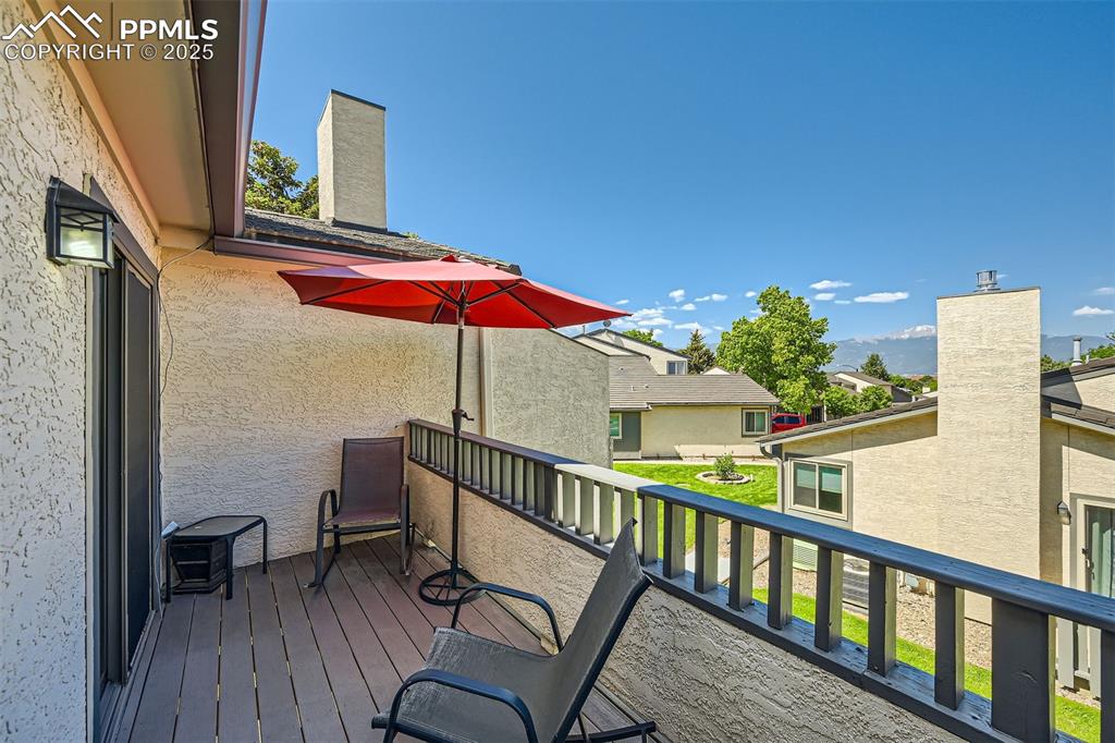 Image 23 of 29: Composite deck with amazing Pikes Peak views