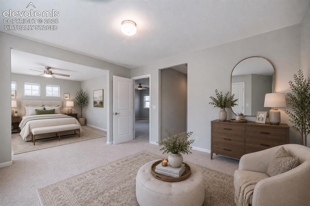 Image 18 of 39: Virtually staged MASTER upstairs