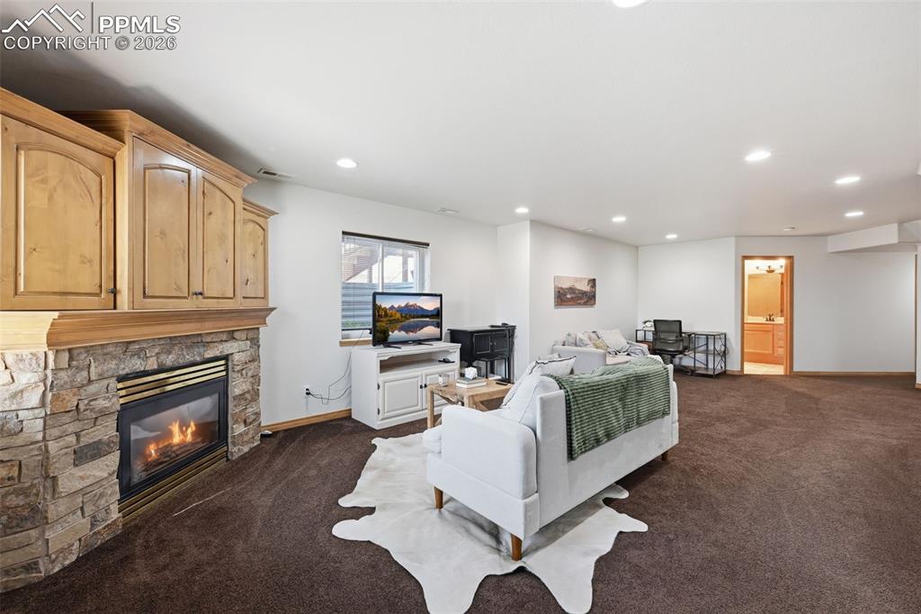 Image 47 of 50: Fireplace to cozy up those winter nights. 