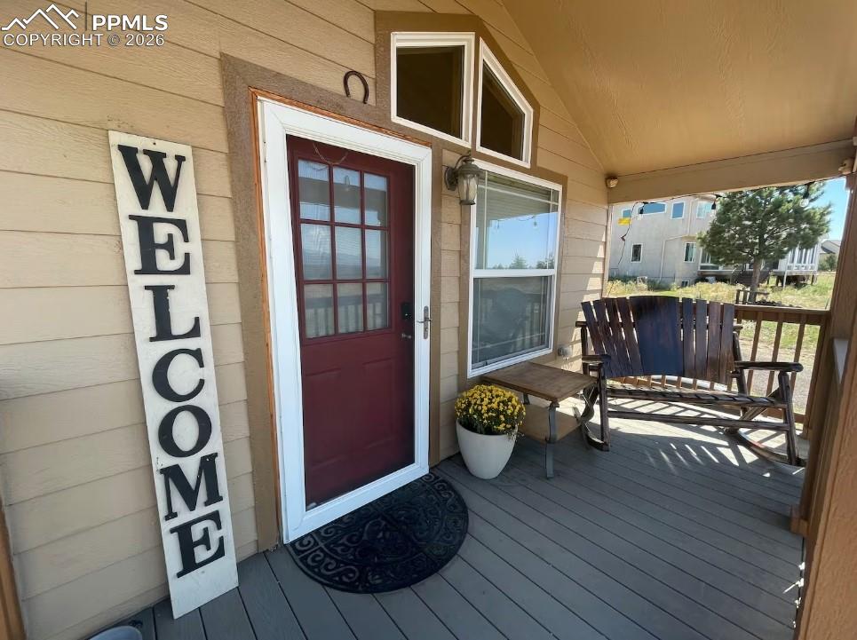 Image 9 of 50: Tiny home entrance is welcoming!