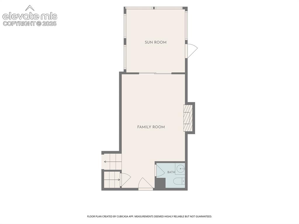 Image 45 of 48: Off the kitchen, lower level layout