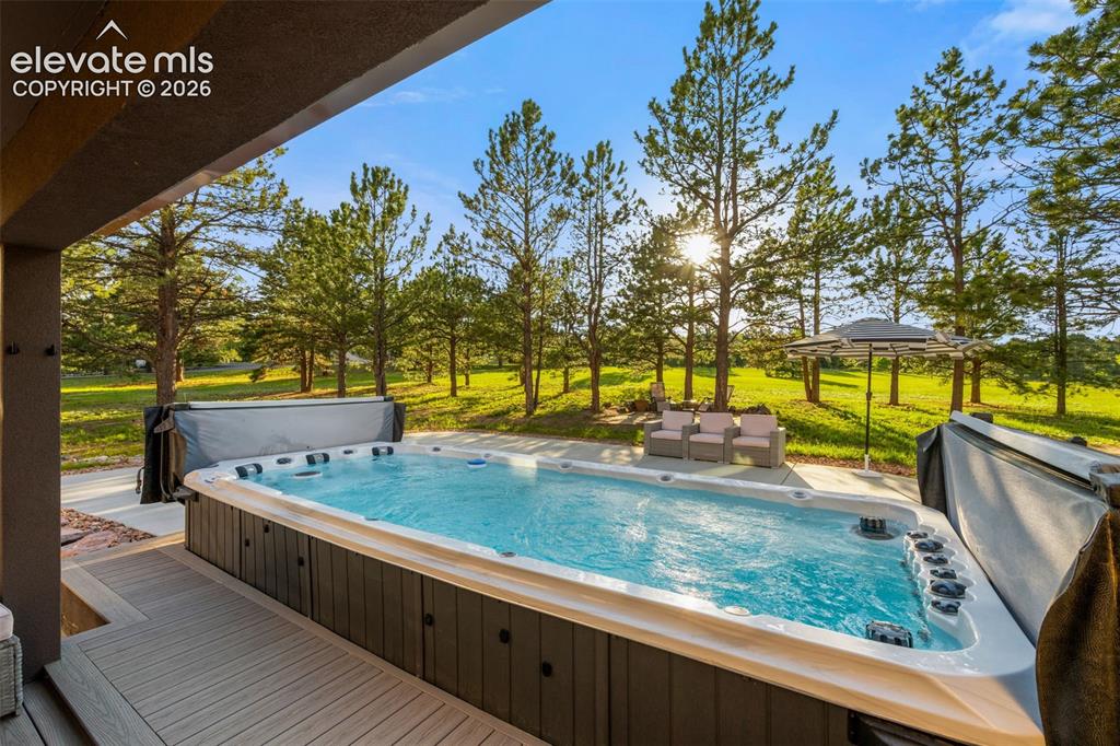 Image 41 of 46: Swim spa and composite deck