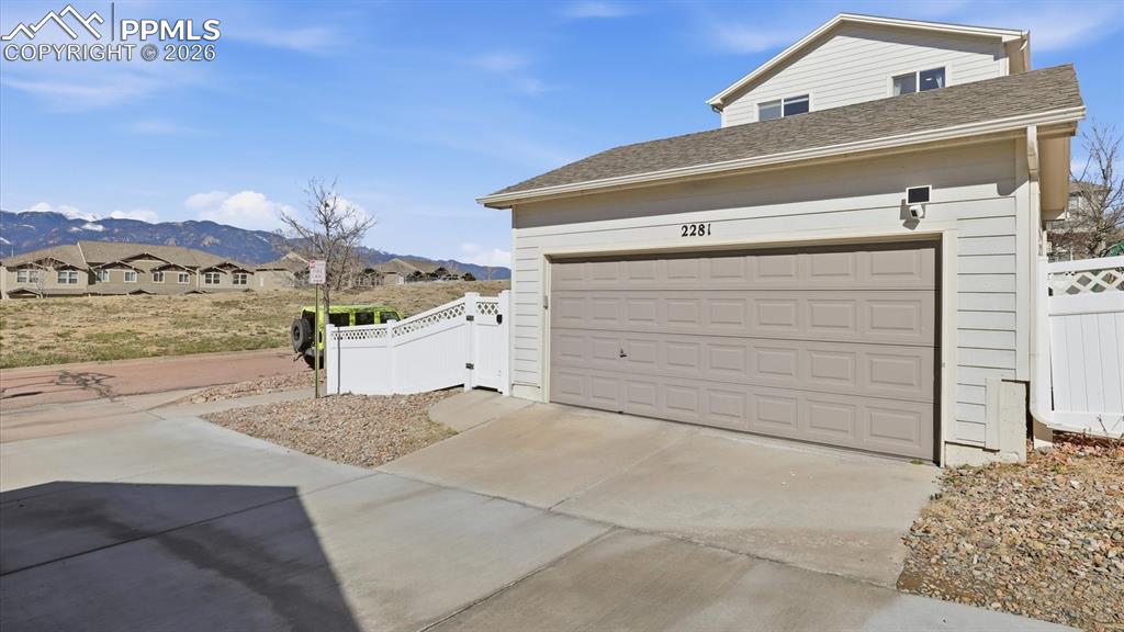 Image 46 of 50: 2-car detached garage.
