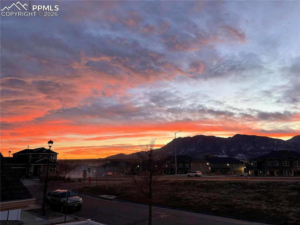 Image 50 of 50: Glorious sunset mountain views.