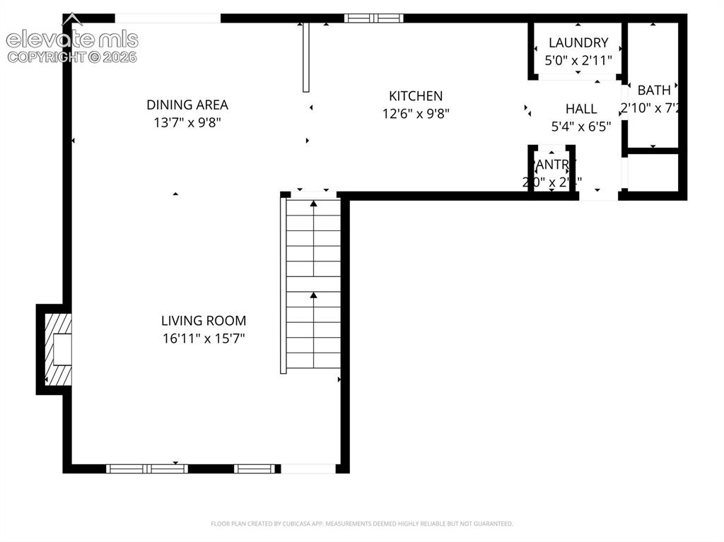 Image 10 of 36: Main Level Floorplan- Garage off of the Laundry