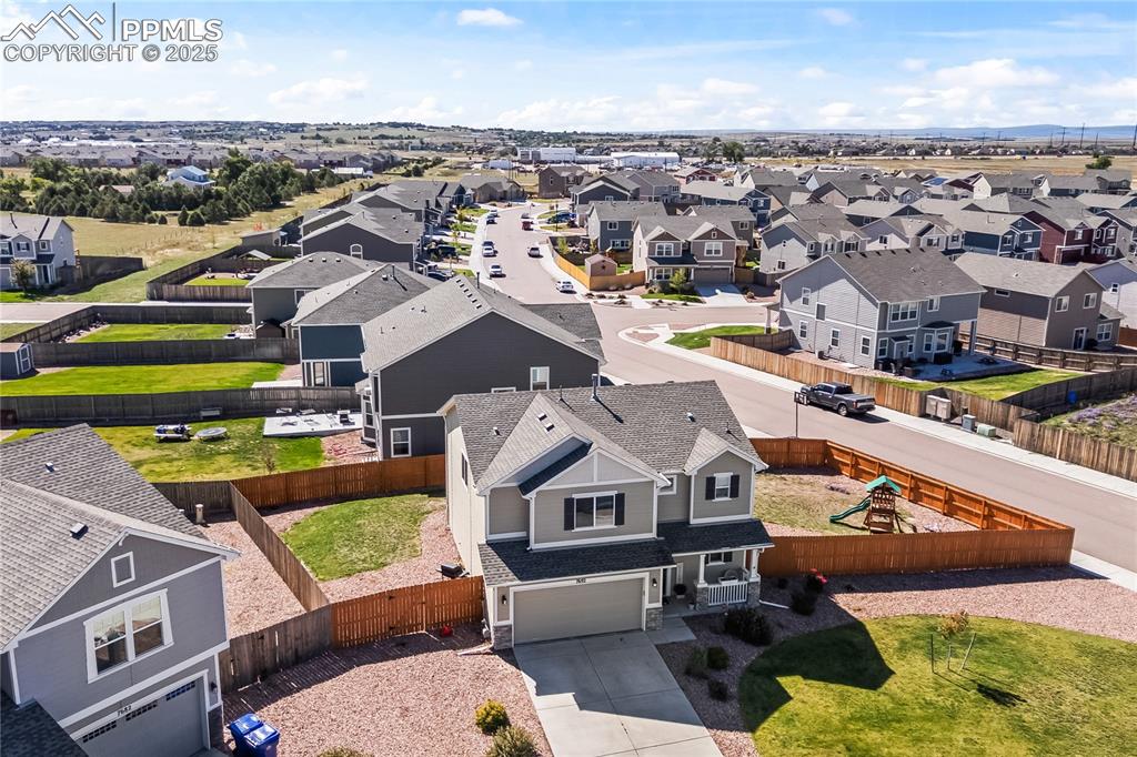 Image 7 of 40: Aerial perspective of suburban area