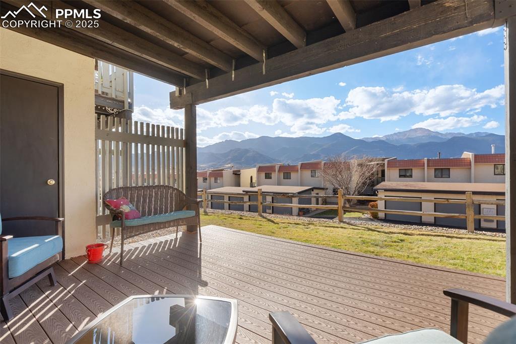 Image 27 of 28: Plan to entertain family and friends on this spacious deck while gazing at 