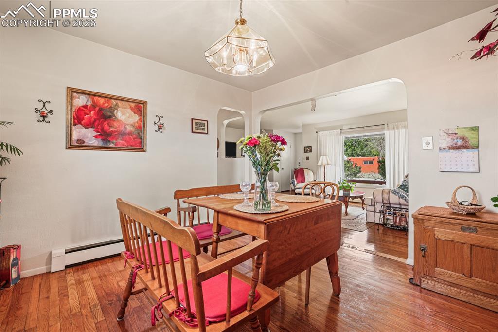 Image 8 of 27: The Formal Dining Room overlooks the Living Room and has convenient access