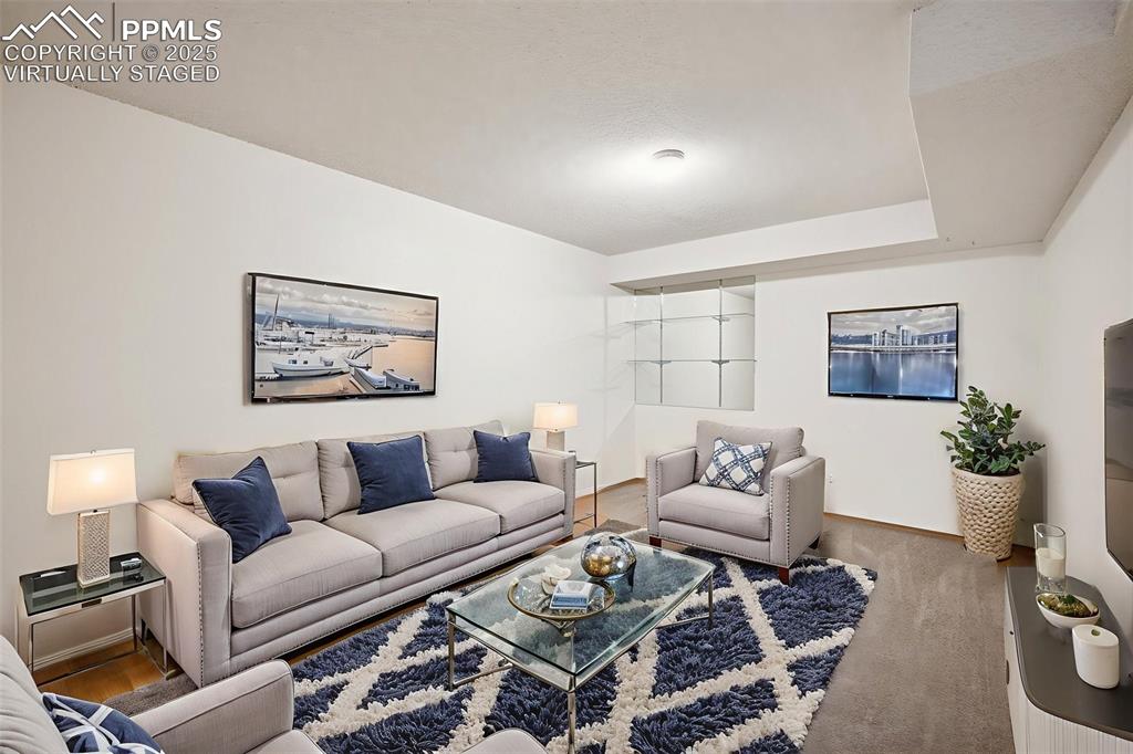 Image 21 of 48: virtually staged - View of living room