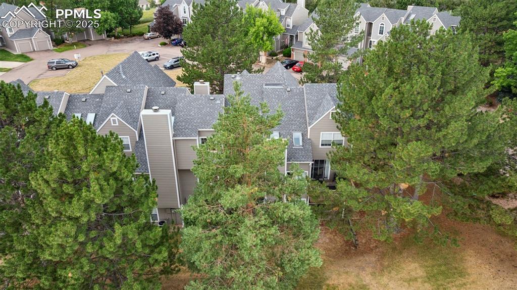 Image 46 of 48: Aerial perspective of suburban area