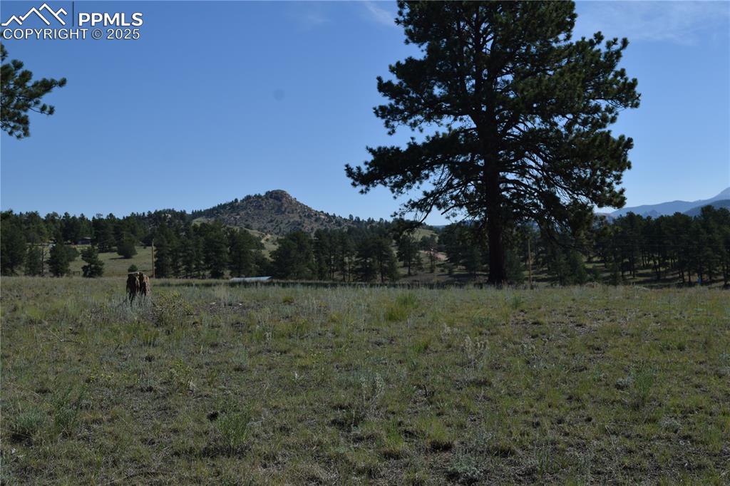 Image 36 of 44: View of mountain backdrop with rural landscape