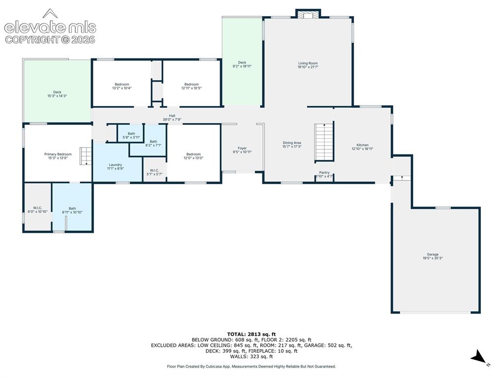 Image 46 of 50: Main level, Garage does not show artist loft/storage area