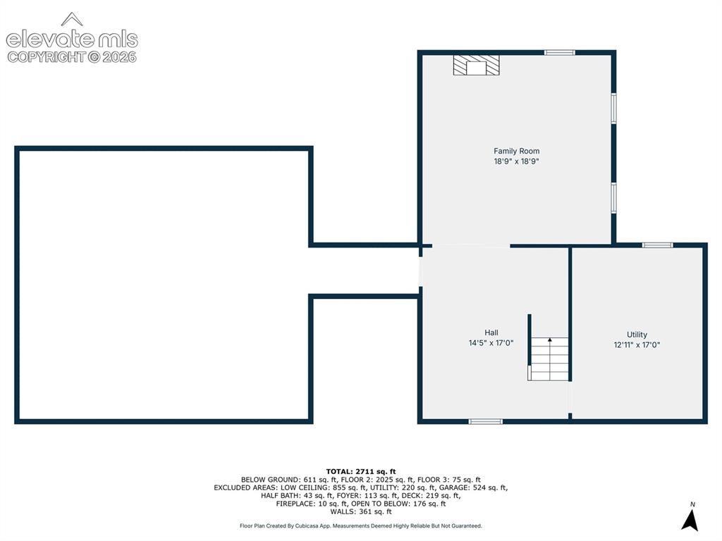 Image 48 of 50: Crawl space on the left is an approximation