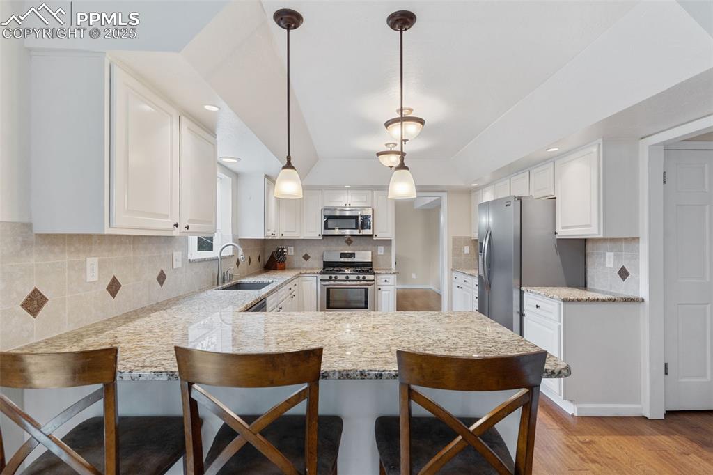 Image 9 of 45: Large kitchen is light and bright, and thoughtfully laid out.