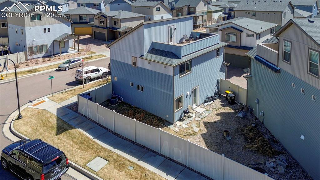Image 27 of 32: Drone / aerial view with a residential view