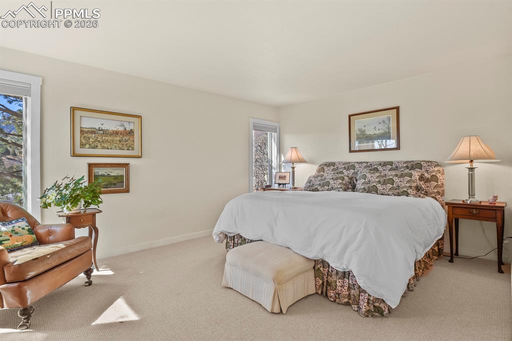 Image 26 of 50: Primary bedroom, part of the primary suite.  Plenty of light.