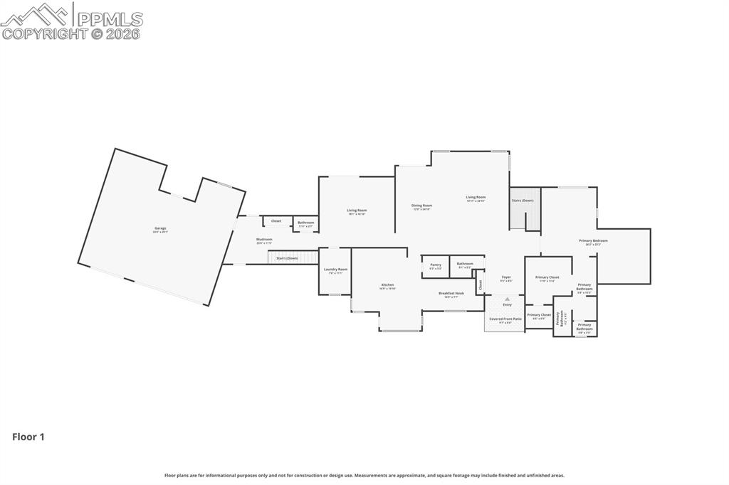 Image 49 of 50: Floor plan for the main level.  