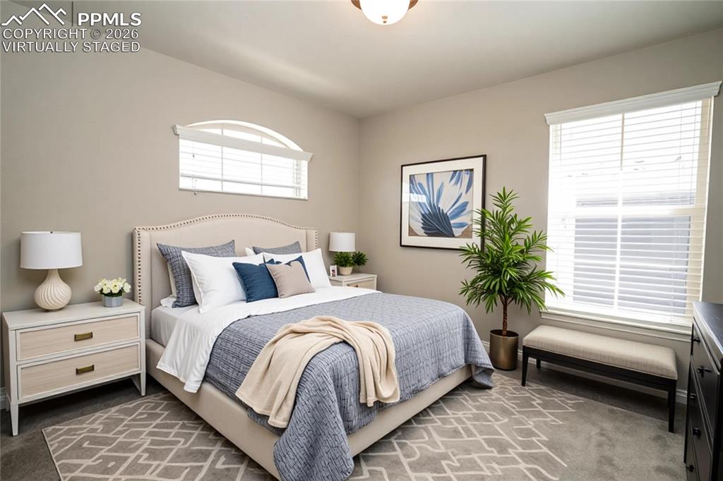 Image 27 of 49: Virtually staged, 3rd bedroom, 2nd floor