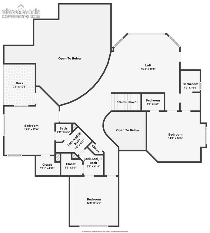 Image 49 of 50: Upper level floorplan