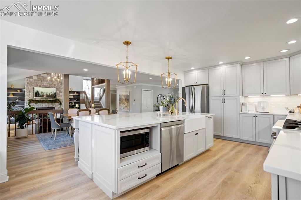 Image 17 of 49: Recently remodeled kitchen and dining room. It is a showstopper.