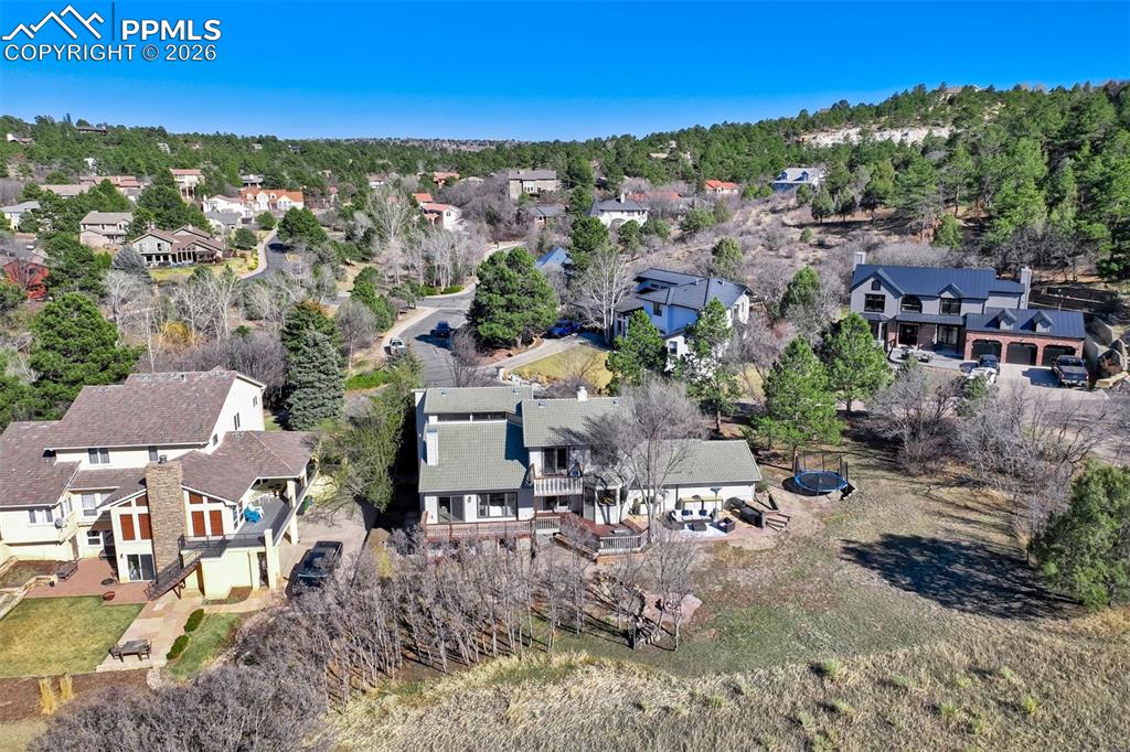 Image 48 of 49: Aerial perspective cul de sac lot, epic views