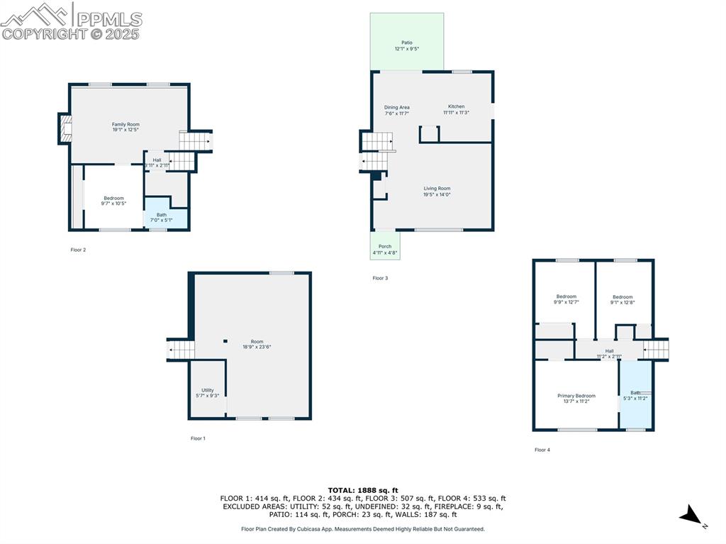 Image 49 of 49: All levels of floor plan