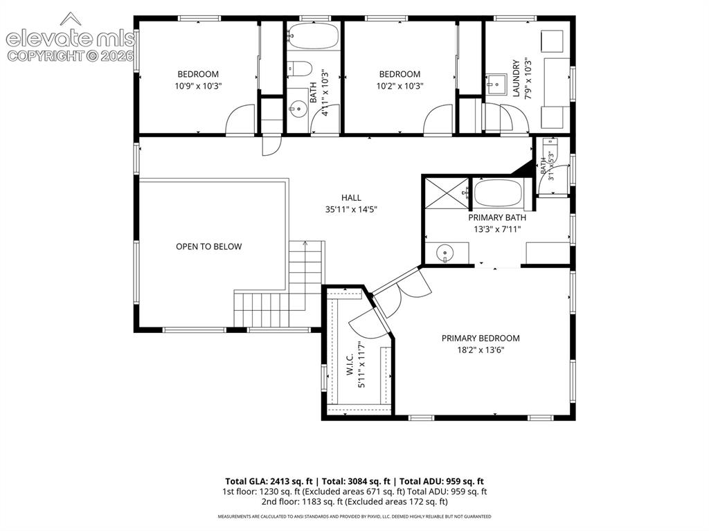 Image 50 of 50: Floorplan- Main house upper floor