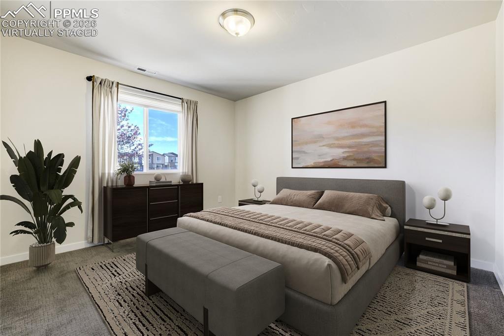 Image 34 of 48: virtually staged 2nd bedroom