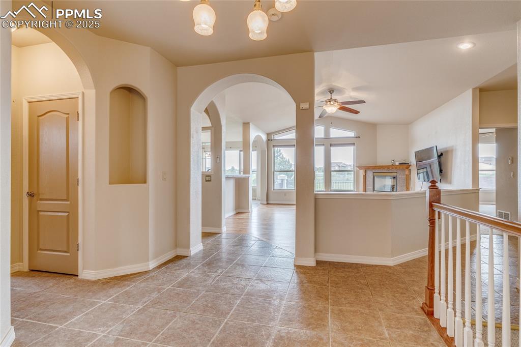 Image 9 of 48: From entry, looking toward living room