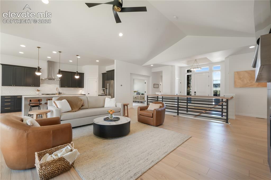 Image 5 of 50: Vaulted ceilings, LVP flooring & ceiling fan