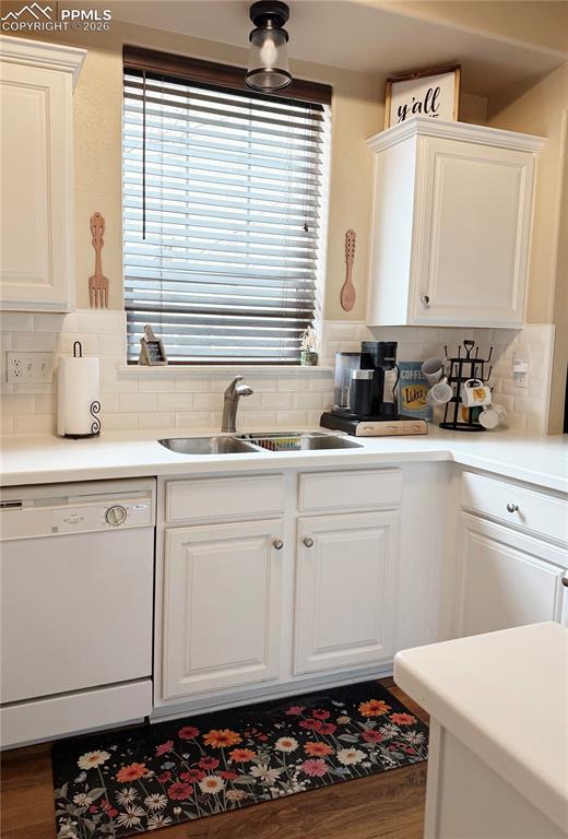 Image 3 of 38: Cute, bright and white kitchen!