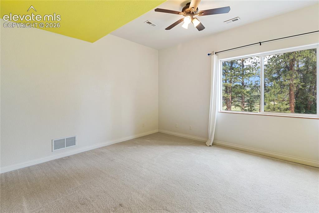 Image 31 of 48: 2nd guest bedroom on the lower level with a slide-out to back patio