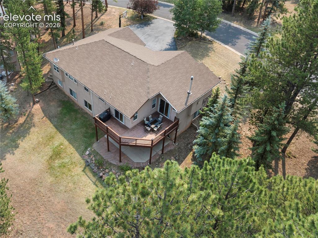 Image 47 of 48: Aerial view looking Northwest of the golf course, trout creek, and signal b