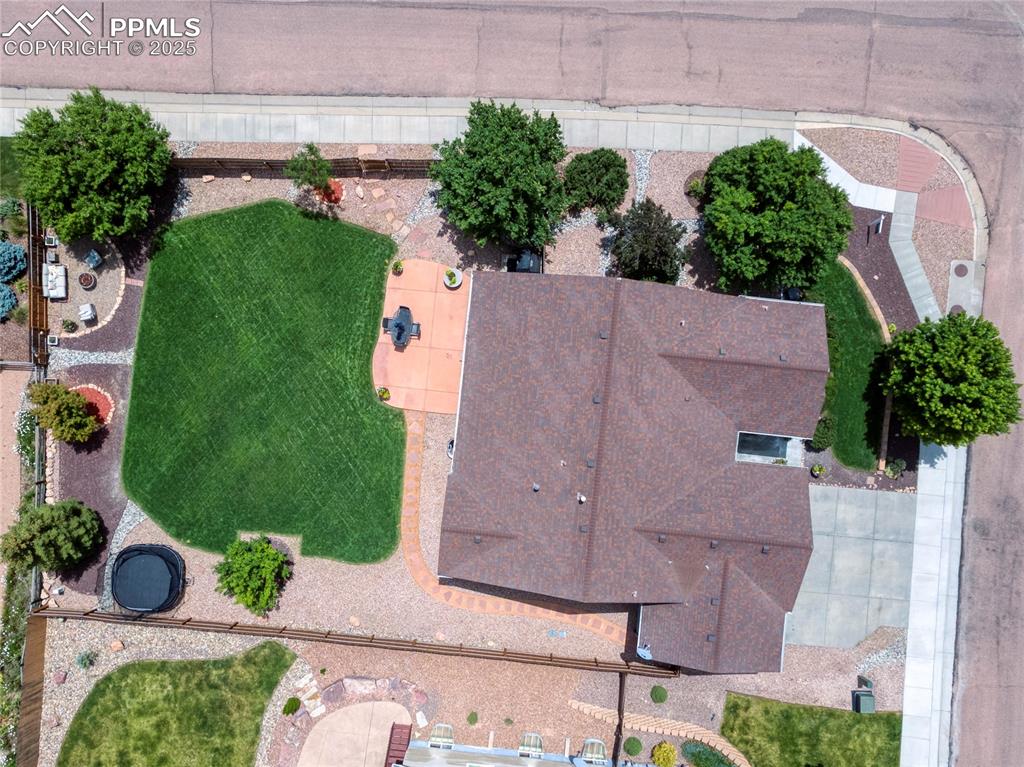 Image 46 of 47: Aerial view of property and surrounding area