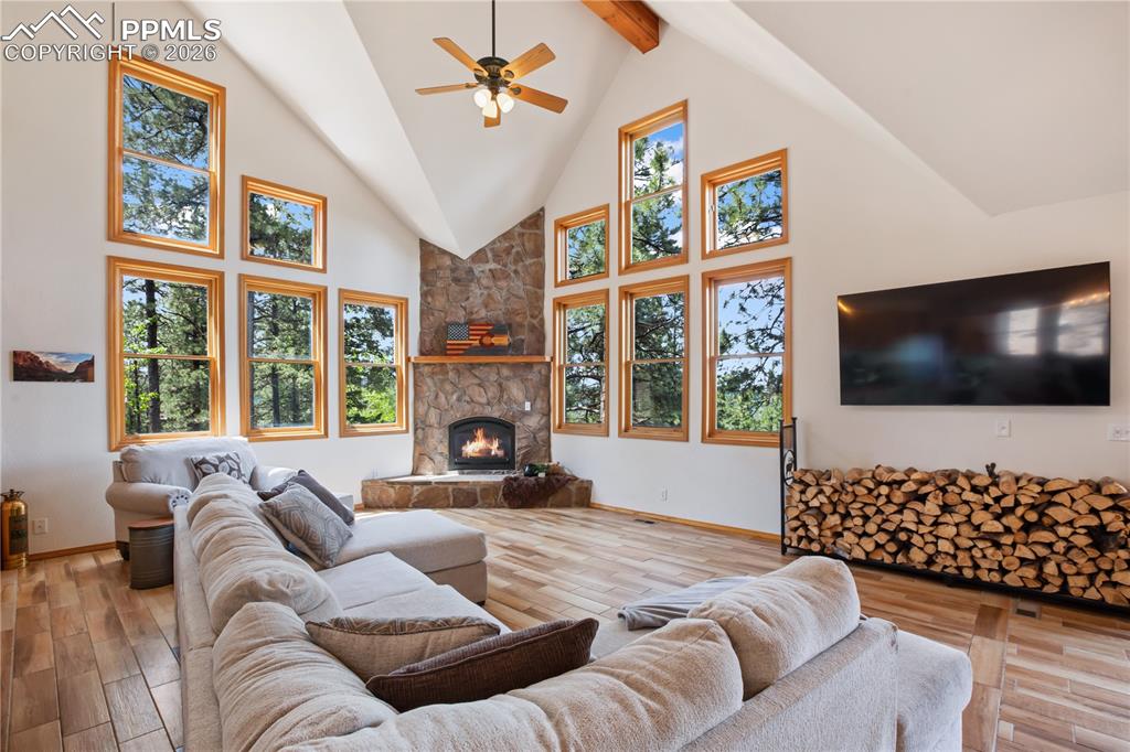 Image 8 of 34: The living room is bright and spacious