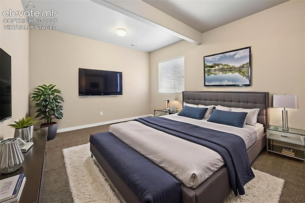 Image 30 of 48: virtually staged bedroom 3