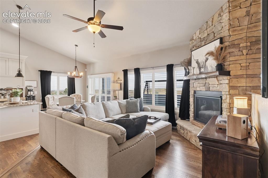 Image 10 of 40: Open floor plans with large picture window and amazing views of the Cheyenn