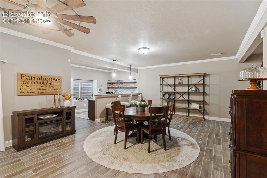 Image 23 of 40: Basement family room/great room
