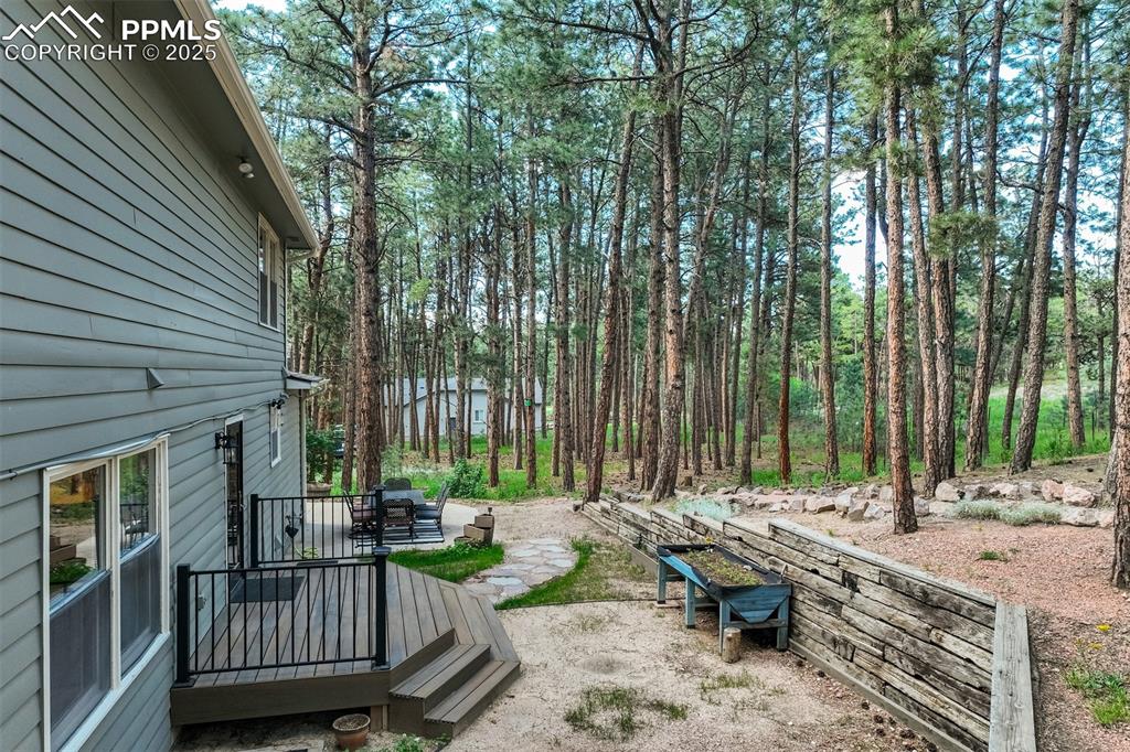 Image 43 of 50: A new back deck and patio area are perfect to entertain family and friends!