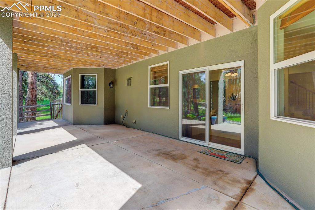 Image 31 of 41: Covered patio off of family room