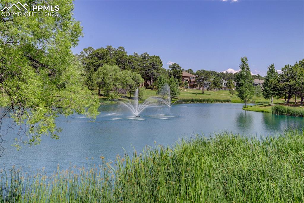 Image 40 of 41: Community pond w/ fountains