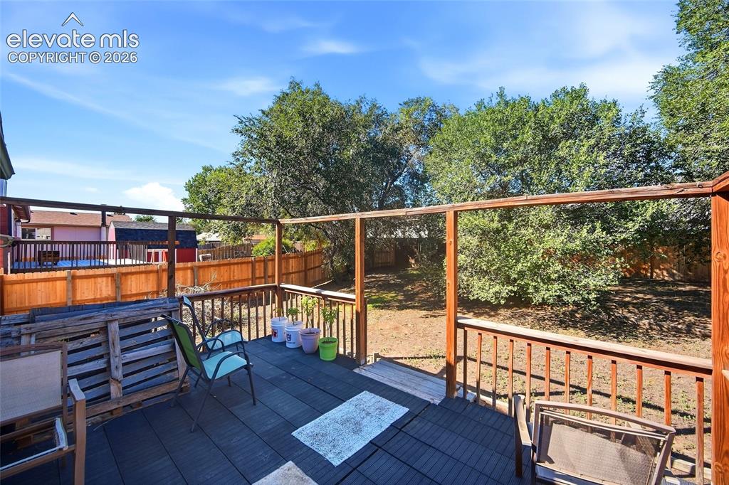 Image 32 of 39: Deck in rear yard.